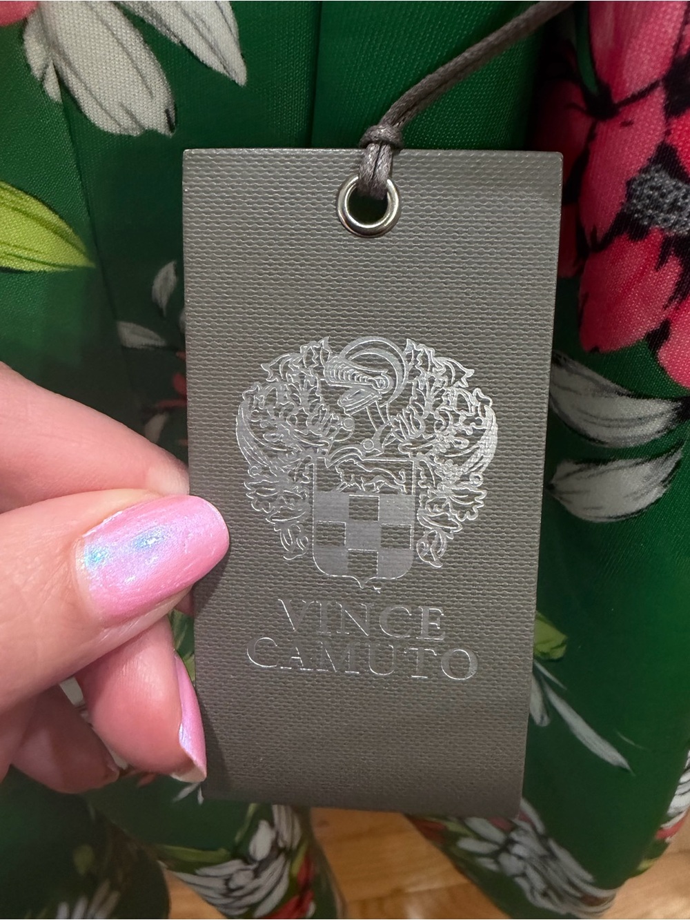 Vince Camuto | Green Floral Sleeveless Mini Dress - Picture 6 of 10
